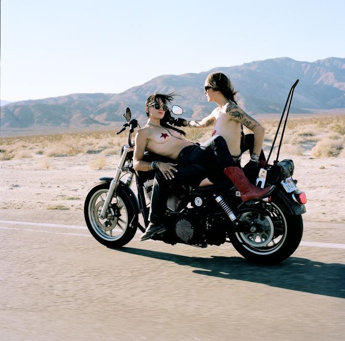Girls on a motorcycle in Yerevan