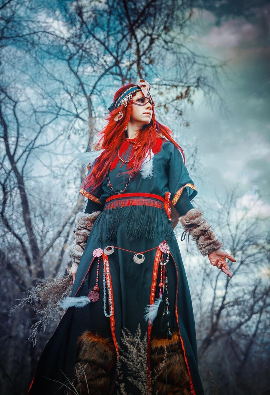 Girls in Slavic costumes underwear in Yerevan